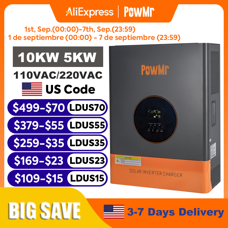 Solar Pump Controller - PowMr 10KW 5KW Bölünmüş Fazlı İnvertör
